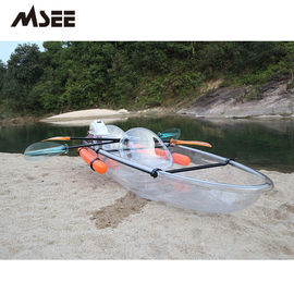 Phụ kiện miễn phí rõ ràng nhựa chèo thuyền kayak Polycarbonate Glass Thuyền với động cơ nhà cung cấp